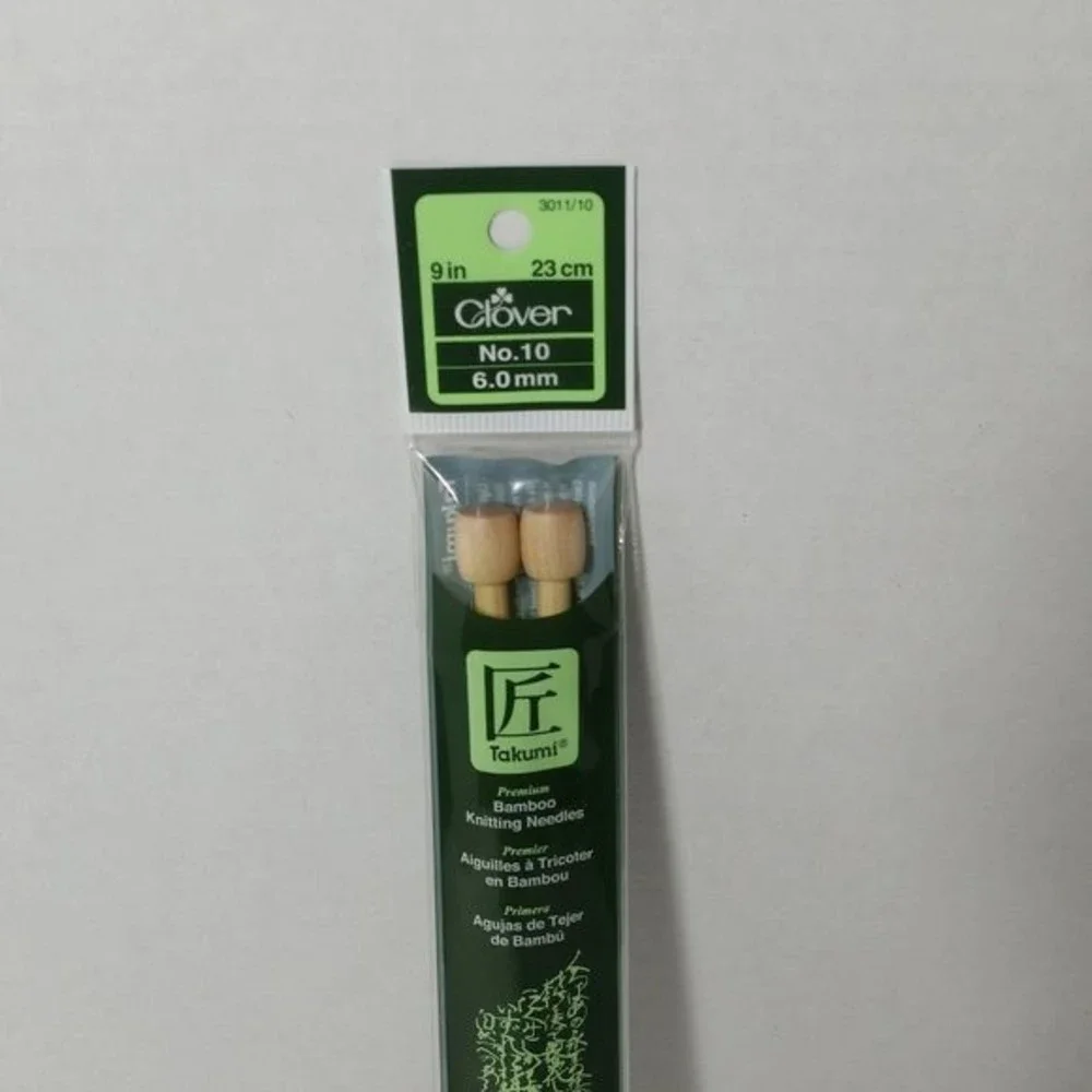 Clover Takumi Bamboo Knitting Needles US 10 9inch